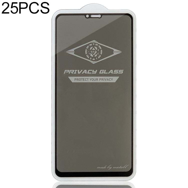 25 PCS MIETUBL For OPPO F7 / R15 / A3 Anti-glare Full Screen Tempered Glass Film(Black)