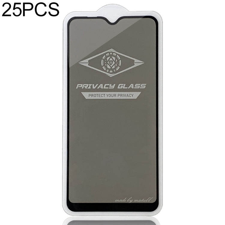 25 PCS MIETUBL For Galaxy A10 Anti-glare Full Screen Tempered Glass Film (Black)