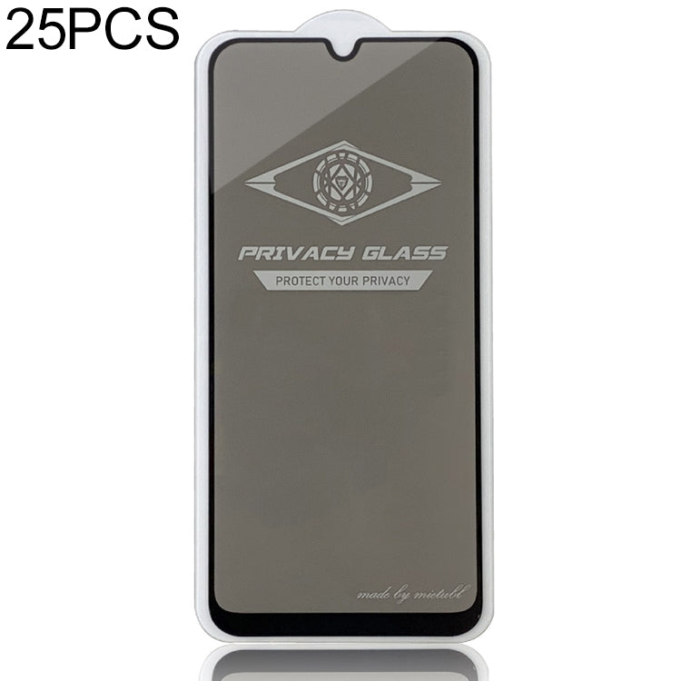 25 PCS MIETUBL For Galaxy A20 Anti-glare Full Screen Tempered Glass Film (Black)