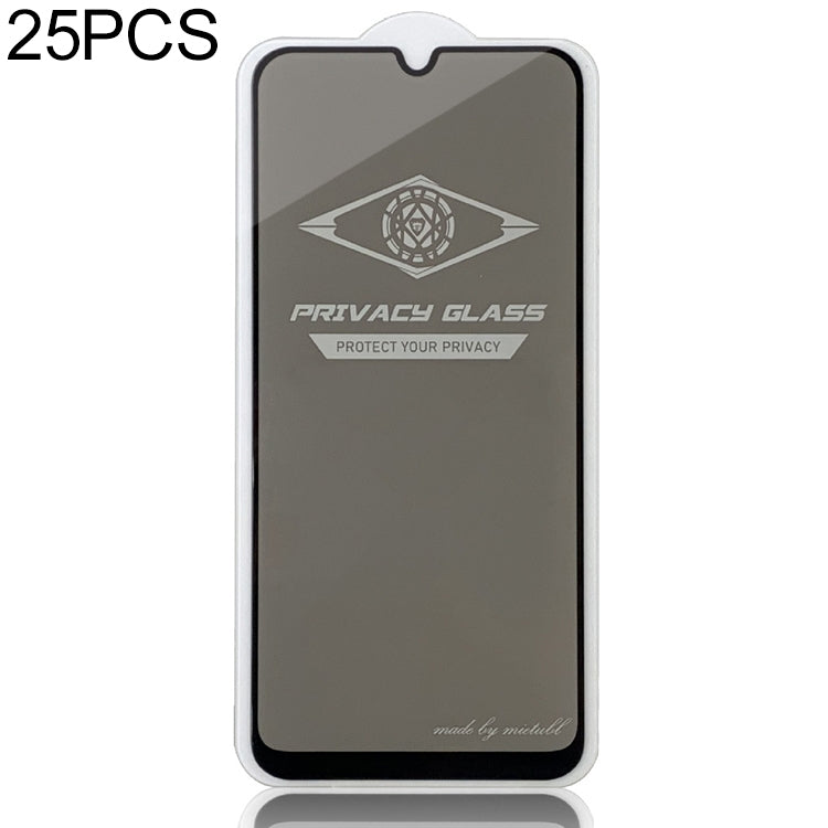 25 PCS MIETUBL For Galaxy A30 Anti-glare Full Screen Tempered Glass Film (Black)