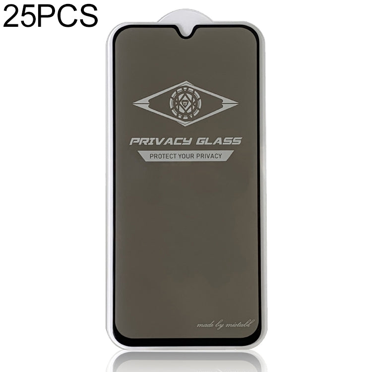 25 PCS MIETUBL For Galaxy A40 Anti-glare Full Screen Tempered Glass Film (Black)