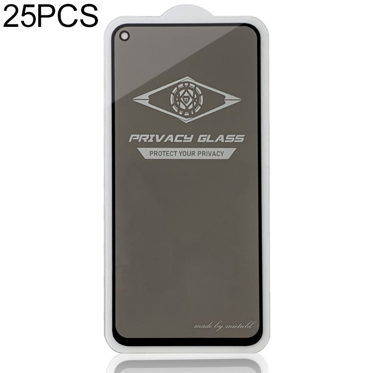 25 PCS MIETUBL For Galaxy A60 Anti-glare Full Screen Tempered Glass Film (Black)