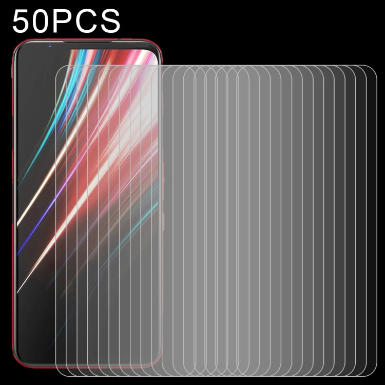 For ZTE nubia Red Magic 5G / Magic 5S 50 PCS 0.26mm 9H 2.5D Tempered Glass Film