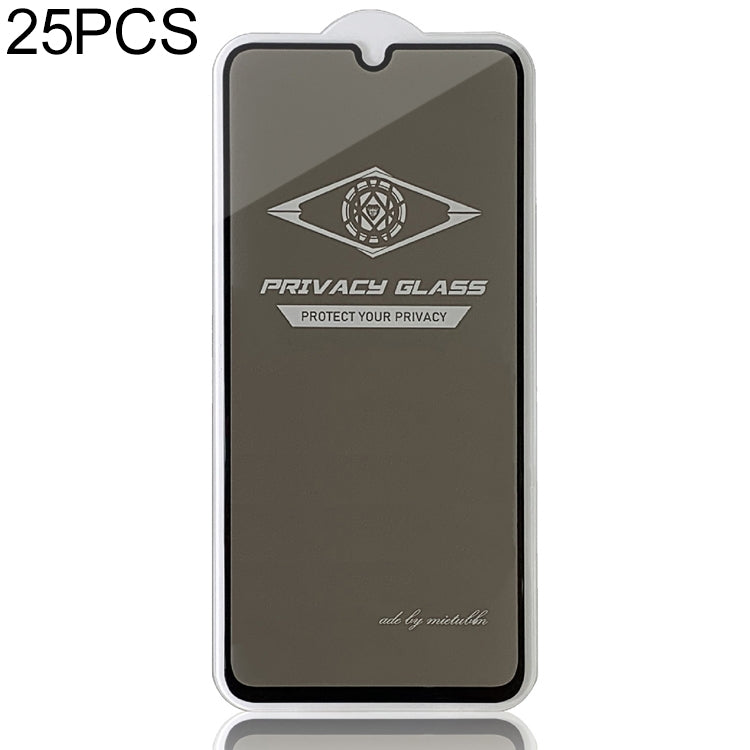 25 PCS MIETUBL For Galaxy A70 Anti-glare Full Screen Tempered Glass Film (Black)