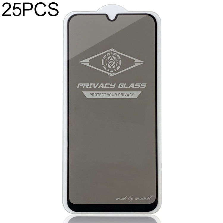 25 PCS MIETUBL For Galaxy M30 Anti-glare Full Screen Tempered Glass Film (Black)
