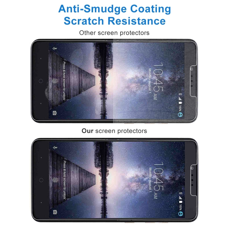 2 PCS for ZTE Zmax Pro 0.3mm 9H Surface Hardness Explosion-proof Non-full Screen Tempered Glass Screen Film