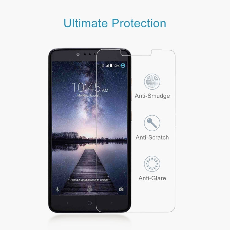 10 PCS for ZTE Zmax Pro 0.3mm 9H Surface Hardness Explosion-proof Non-full Screen Tempered Glass Screen Film