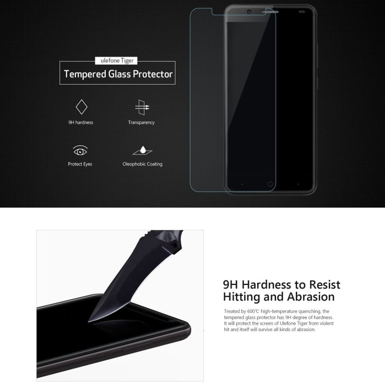 Ulefone Tiger (MPH1564) 9H Surface Hardness Tempered Glass Screen Film