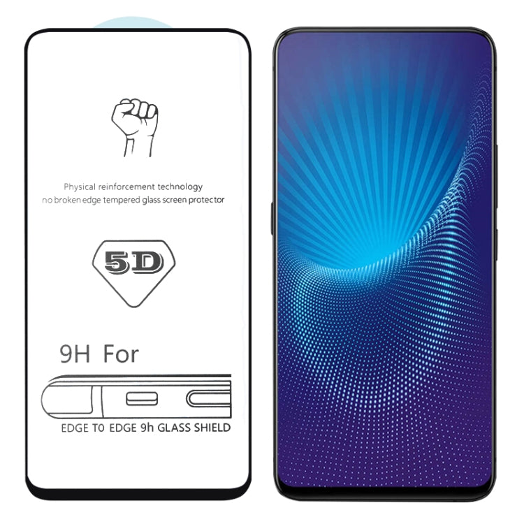 25 PCS 9H 5D Full Glue Full Screen Tempered Glass Film for Vivo NEX A