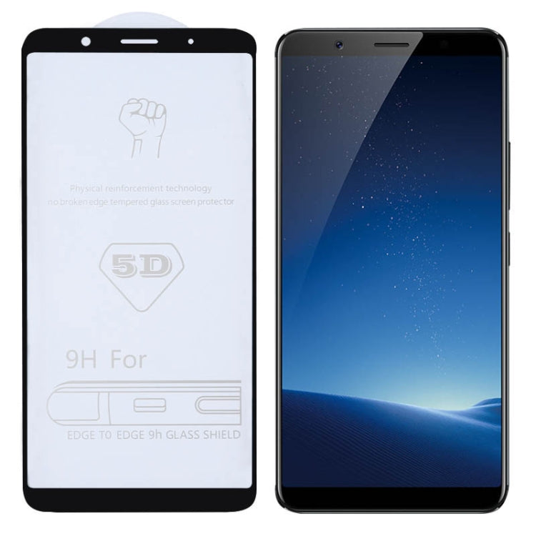 25 PCS 9H 5D Full Glue Full Screen Tempered Glass Film for Vivo X20