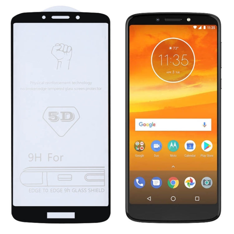 9H 5D Full Glue Full Screen Tempered Glass Film for Motorola Moto E5 Plus