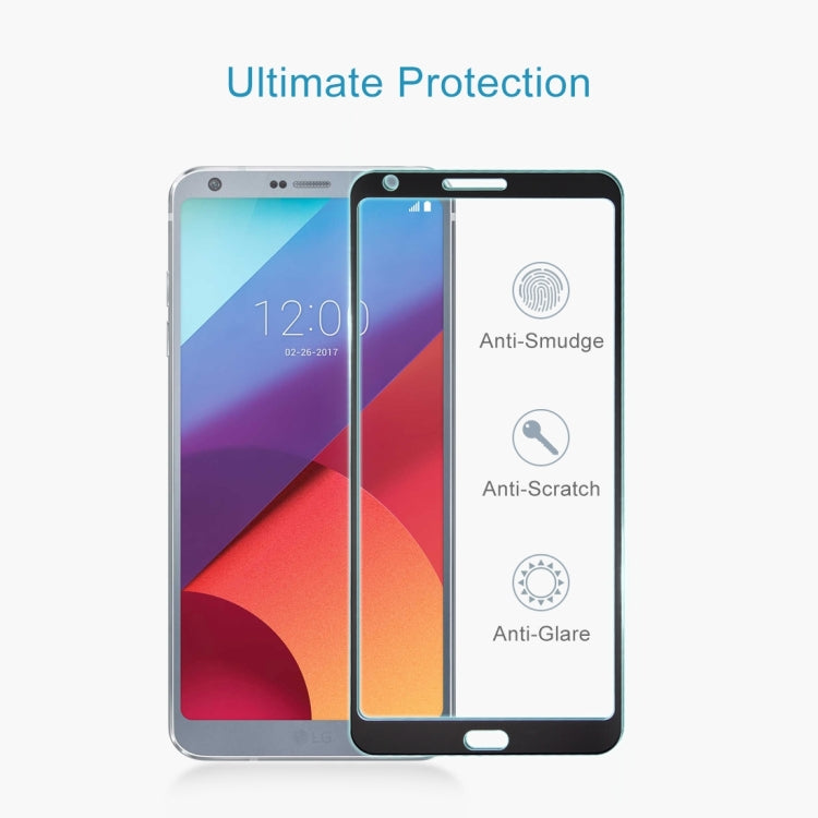 For LG G6 0.3mm 9H Surface Hardness 2.5D Curved Silk-screen Full Screen Tempered Glass Screen Protector