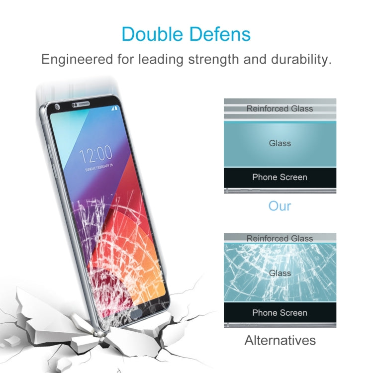 For LG G6 0.3mm 9H Surface Hardness 2.5D Curved Silk-screen Full Screen Tempered Glass Screen Protector