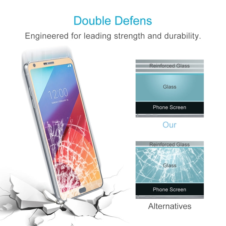 For LG G6 0.3mm 9H Surface Hardness 2.5D Curved Silk-screen Full Screen Tempered Glass Screen Protector