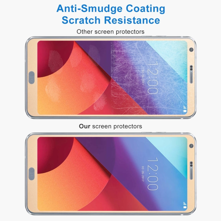 For LG G6 0.3mm 9H Surface Hardness 2.5D Curved Silk-screen Full Screen Tempered Glass Screen Protector