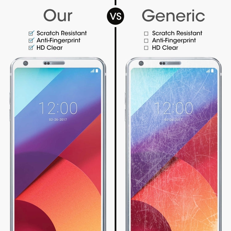 For LG G6 0.3mm 9H Surface Hardness 2.5D Curved Silk-screen Full Screen Tempered Glass Screen Protector