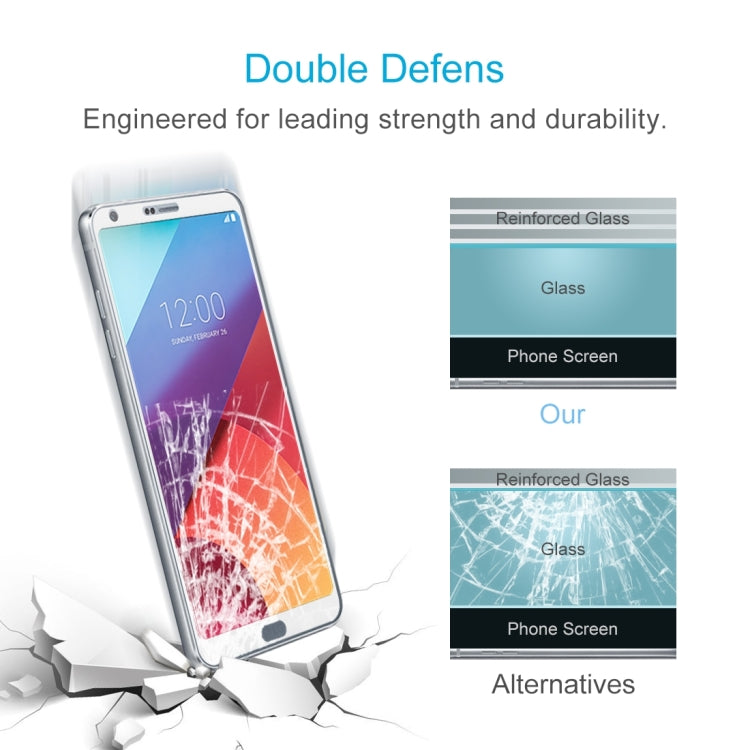 For LG G6 0.3mm 9H Surface Hardness 2.5D Curved Silk-screen Full Screen Tempered Glass Screen Protector