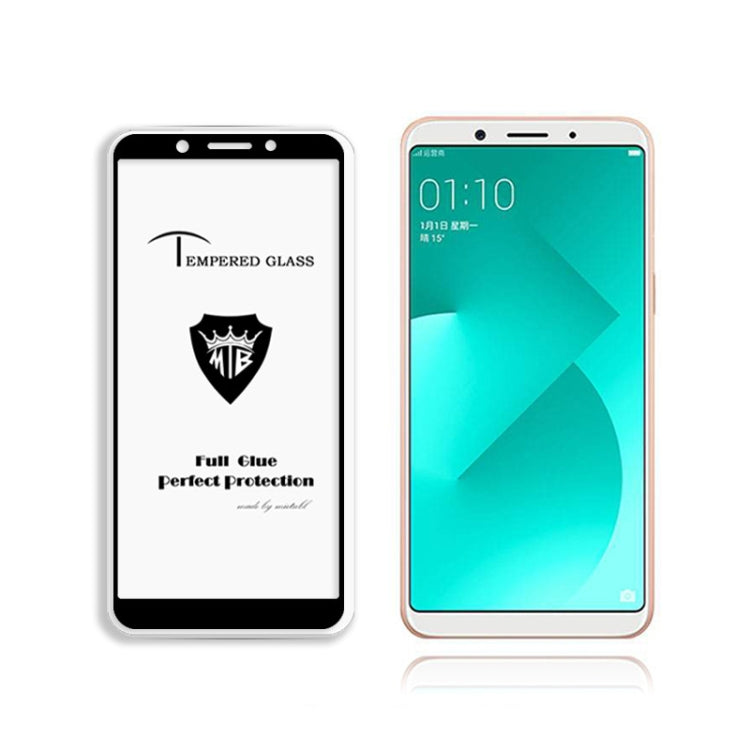 25 PCS MIETUBL Full Screen Full Glue Anti-fingerprint Tempered Glass Film for OPPO A83(Black)