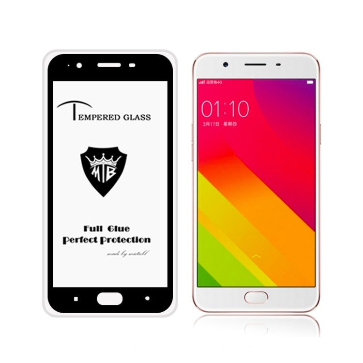 25 PCS MIETUBL Full Screen Full Glue Anti-fingerprint Tempered Glass Film for OPPO F1s(Black)