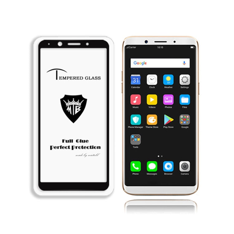 25 PCS MIETUBL Full Screen Full Glue Anti-fingerprint Tempered Glass Film for OPPO F5(Black)