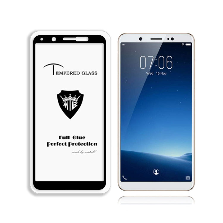 25 PCS MIETUBL Full Screen Full Glue Anti-fingerprint Tempered Glass Film for Vivo V7 (Black)