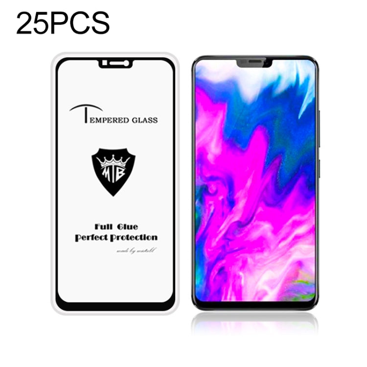 25 PCS MIETUBL Full Screen Full Glue Anti-fingerprint Tempered Glass Film for Vivo X21 (Black)