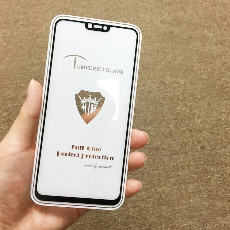 MIETUBL Full Screen Full Glue Anti-fingerprint Tempered Glass Film for Vivo X21 (Black)
