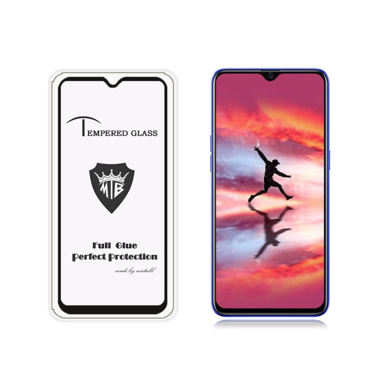 25 PCS MIETUBL Full Screen Full Glue Anti-fingerprint Tempered Glass Film for OPPO Realme 3 Pro(Black)