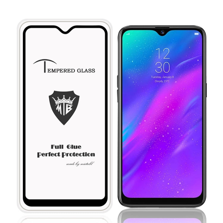 25 PCS MIETUBL Full Screen Full Glue Anti-fingerprint Tempered Glass Film for OPPO Realme 3(Black)