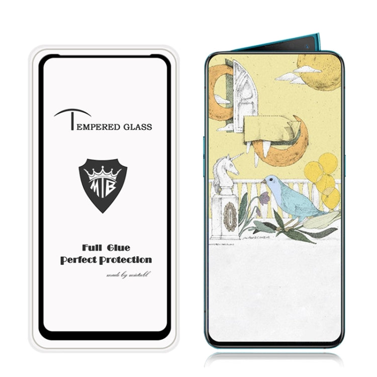 25 PCS MIETUBL Full Screen Full Glue Anti-fingerprint Tempered Glass Film for OPPO Reno 10x Zoom(Black)