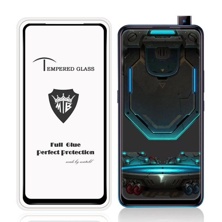 25 PCS MIETUBL Full Screen Full Glue Anti-fingerprint Tempered Glass Film for Vivo S1 (Black)