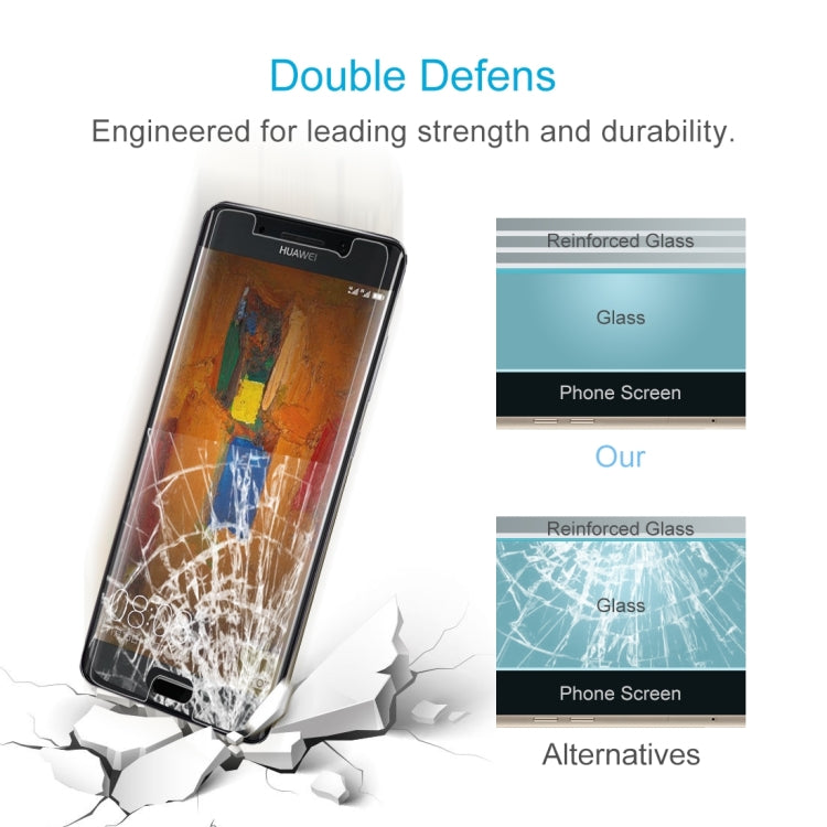 100 PCS for Huawei Mate 9 Pro 0.26mm 9H Surface Hardness 2.5D Explosion-proof Tempered Glass Non-full Screen Film