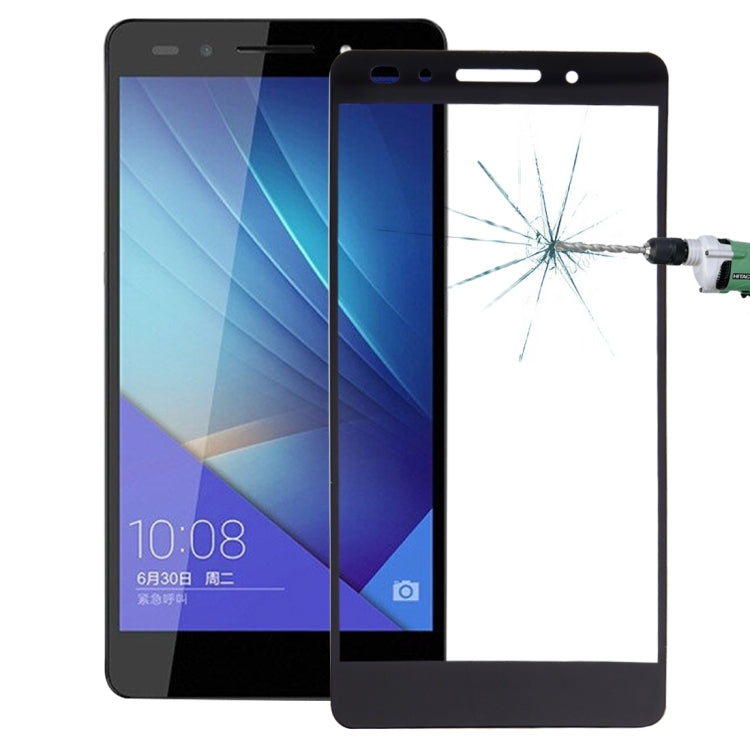 For Huawei Honor 7 0.26mm 9H Surface Hardness Explosion-proof Silk-screen Tempered Glass Full Screen Film (Black)