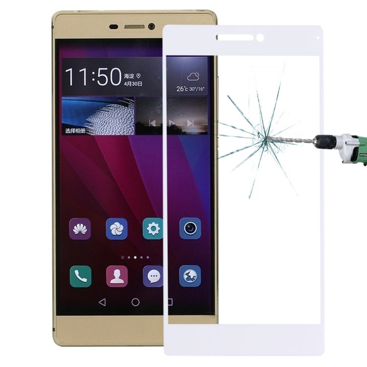 For Huawei P8 0.26mm 9H Surface Hardness Explosion-proof Silk-screen Tempered Glass Full Screen Film