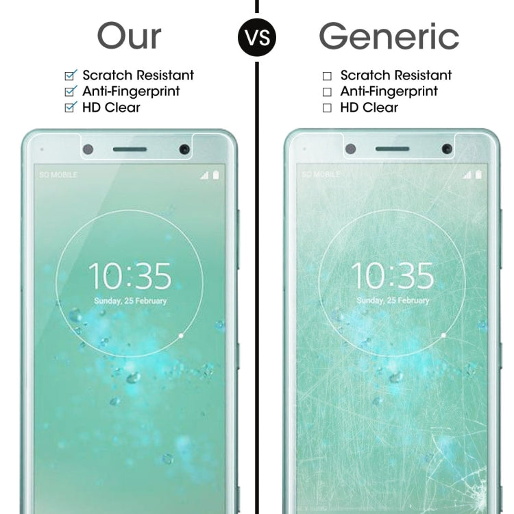 2 PCS for Sony Xperia XZ2 Compact 0.26mm 9H Surface Hardness 2.5D Explosion-proof Tempered Glass Screen Film