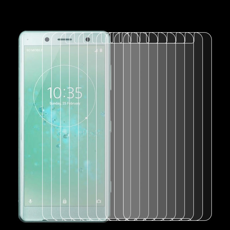 10 PCS for Sony Xperia XZ2 Compact 0.26mm 9H Surface Hardness 2.5D Explosion-proof Tempered Glass Screen Film