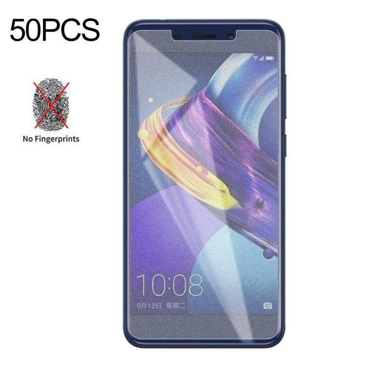 50 PCS Non-Full Matte Frosted Tempered Glass Film for Huawei Honor V9 Play, No Retail Package