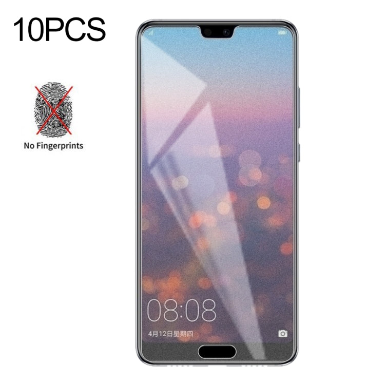 10 PCS Non-Full Matte Frosted Tempered Glass Film for Huawei P20