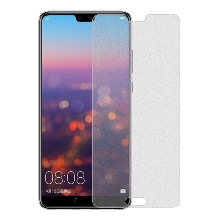 50 PCS Non-Full Matte Frosted Tempered Glass Film for Huawei P20, No Retail Package