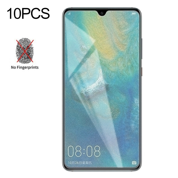 10 PCS Non-Full Matte Frosted Tempered Glass Film for Huawei Mate 20