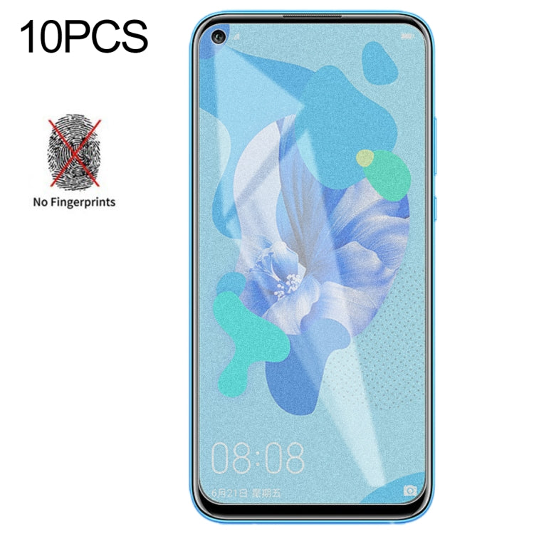 10 PCS Non-Full Matte Frosted Tempered Glass Film for Huawei Nova 5i