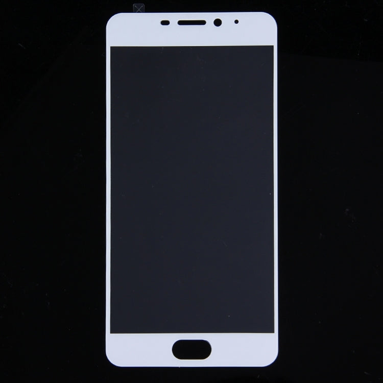 For Meizu M5 Note 0.26mm 9H Surface Hardness Explosion-proof Silk-screen Tempered Glass Full Screen Film(White)