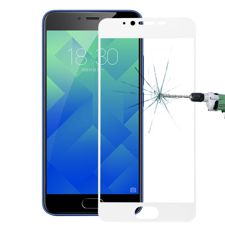 For Meizu M5 0.26mm 9H Surface Hardness Explosion-proof Silk-screen Tempered Glass Full Screen Film