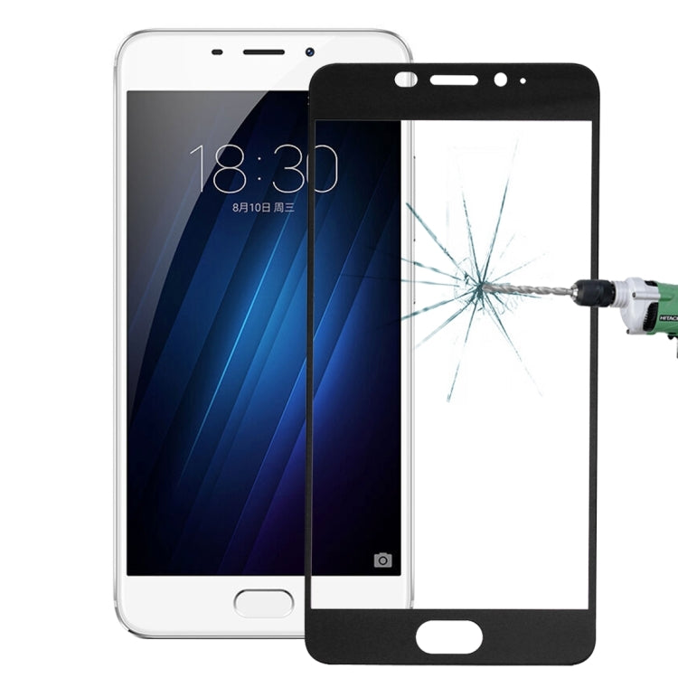 For Meizu M3E 0.26mm 9H Surface Hardness Explosion-proof Silk-screen Tempered Glass Full Screen Film