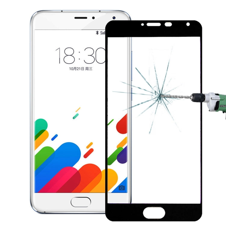 For Meizu Metal 0.26mm 9H Surface Hardness Explosion-proof Silk-screen Tempered Glass Full Screen Film