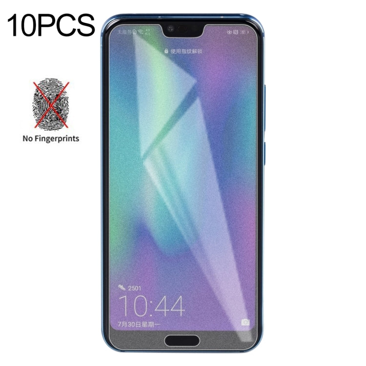 10 PCS Non-Full Matte Frosted Tempered Glass Film for Huawei Honor 10