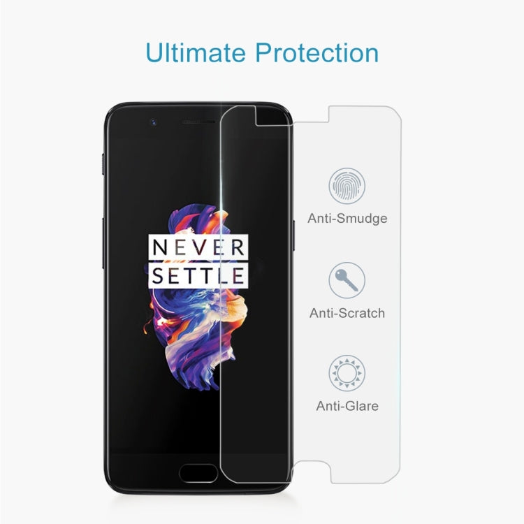 100 PCS for Oneplus 5 0.3mm 9H Surface Hardness 2.5D Explosion-proof Non-full Screen Tempered Glass Screen Film