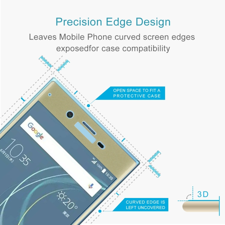 For Sony Xperia XZs 0.33mm 9H Surface Hardness 3D Curved Full Screen Tempered Glass Screen Protector