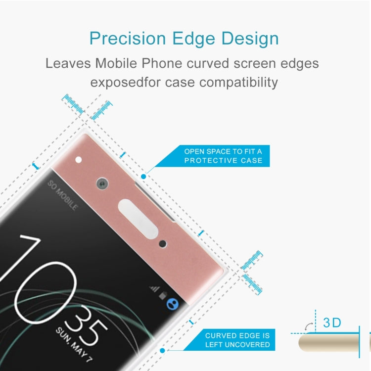 For Sony Xperia XA1 0.33mm 9H Surface Hardness 3D Curved Full Screen Tempered Glass Screen Protector