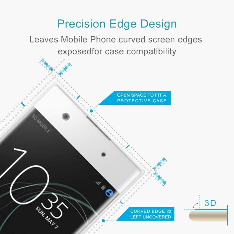 For Sony Xperia XA1 0.33mm 9H Surface Hardness 3D Curved Full Screen Tempered Glass Screen Protector